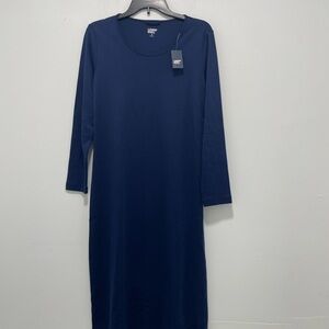 Navy Blue Long Sleeve Pj Dress by Lands' End